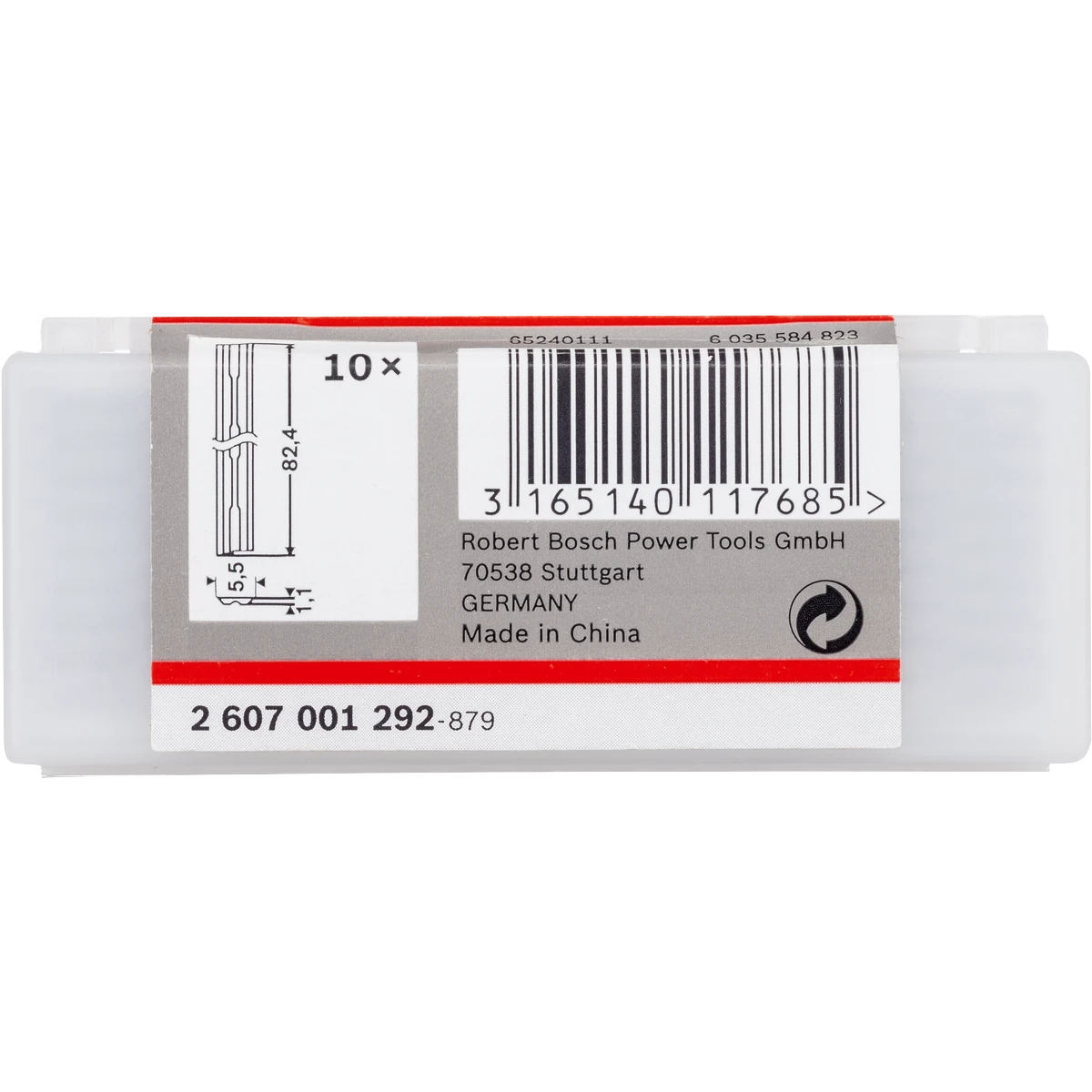 Planer knife 82 mm, straight, tungsten carbide, 40°. image 1