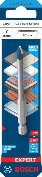 EXPERT ile drill bit HEX-9 HardCer 10x90