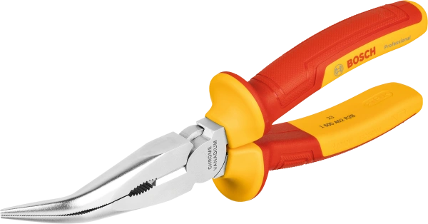VDE Long Nose Pliers Bent, 40° 200 mm Professional