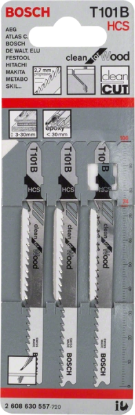 T 101 B Clean for Wood Jigsaw Blade Bosch 