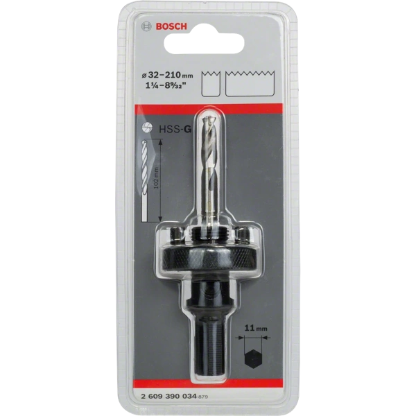 Hexagon socket adapter for 32 - 210 mm hole saws Bosch 