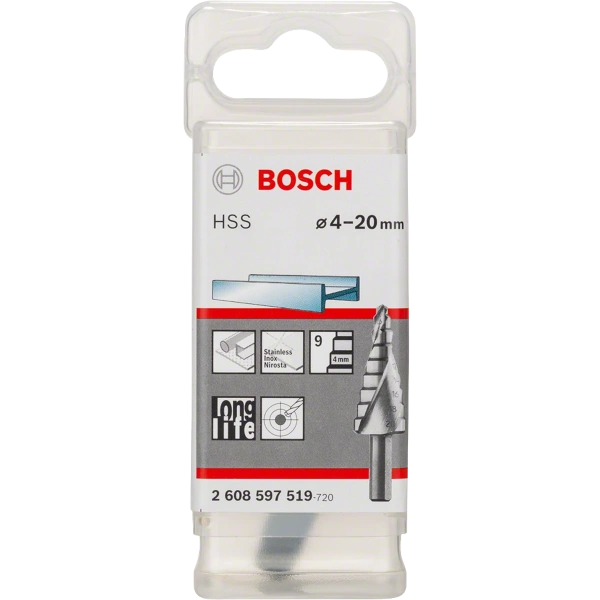 HSS step drill bits Bosch 