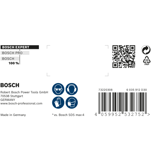 EXPERT SDS max-8X Hammer Drill Bit 12 x 200 x 340 mm