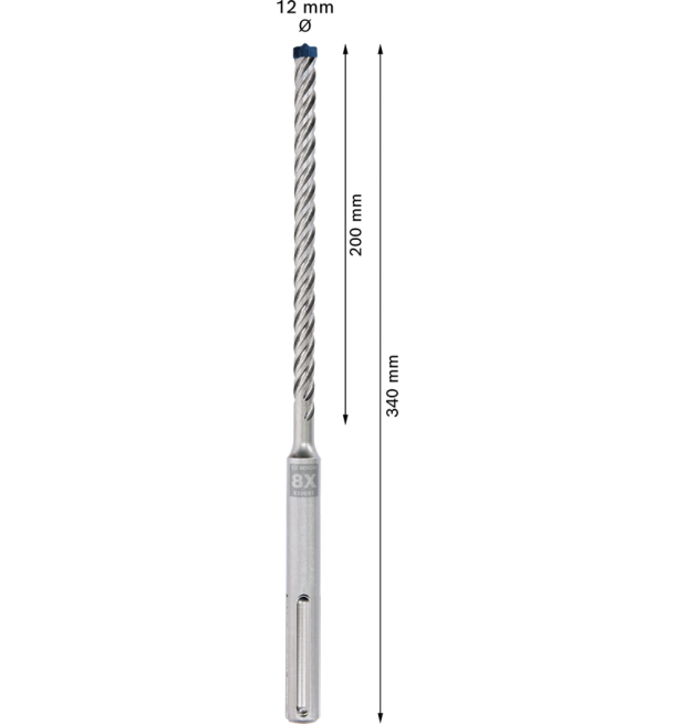 EXPERT SDS max-8X Hammer Drill Bit 12 x 200 x 340 mm