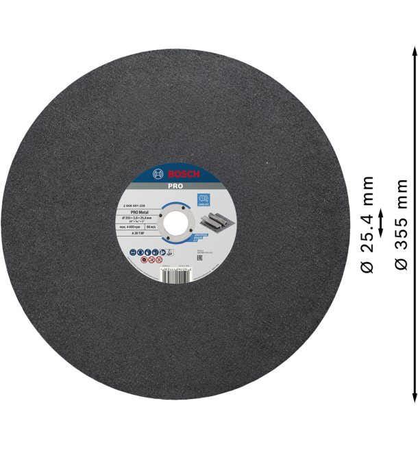 2608601238  PRO Metal Bonded Cutting Disc