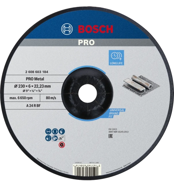 PRO Metal Bonded Grinding Disc 230x6