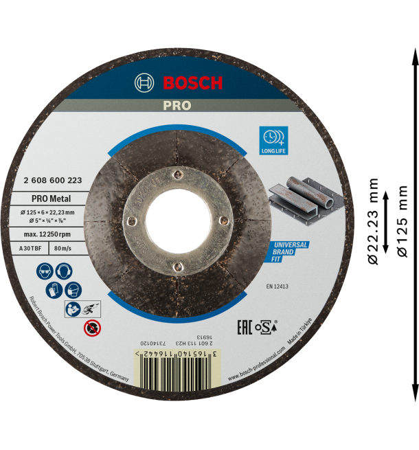 PRO Metal Bonded Grinding Disc 125