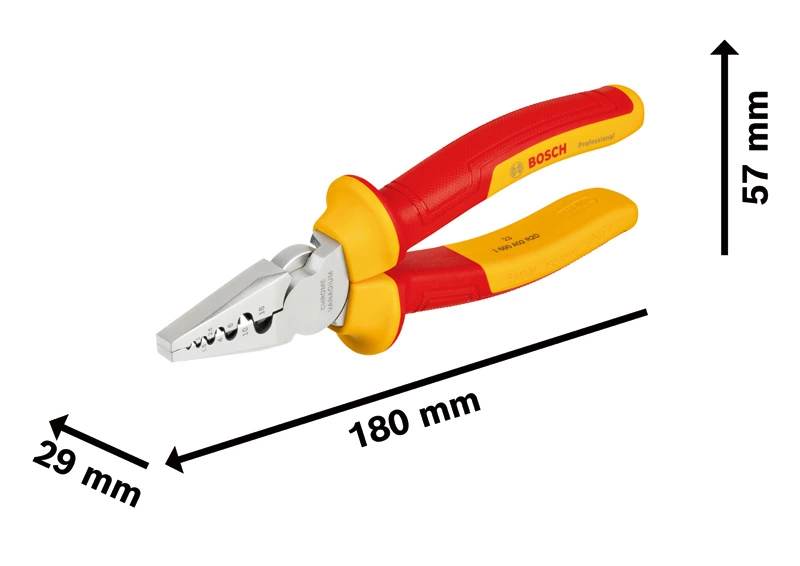 VDE Crimping Plier 180mm Professional